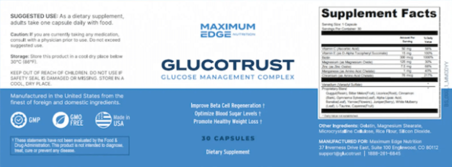 Glucotrust Label